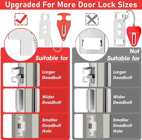 Buy Portable Door Lock Defender Security Door Lock, Universal L-Shaped ...