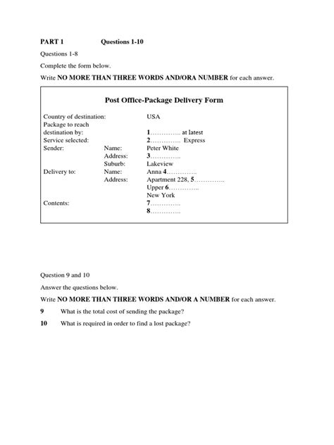 Image result for USPS Test 1 PDF