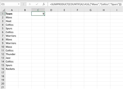 Countif Multiple Columns in Excel 的图像结果