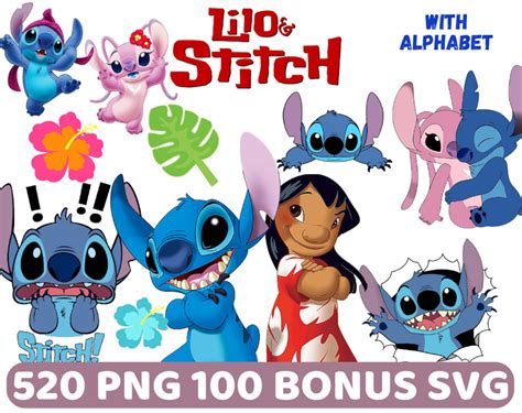 Lilo Stitch Clipart Png Lilo Stitch Svg Bundle Lilo All - Etsy México