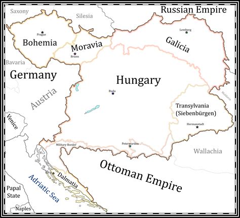 The Empire of Austria in 1850 : r/imaginarymaps