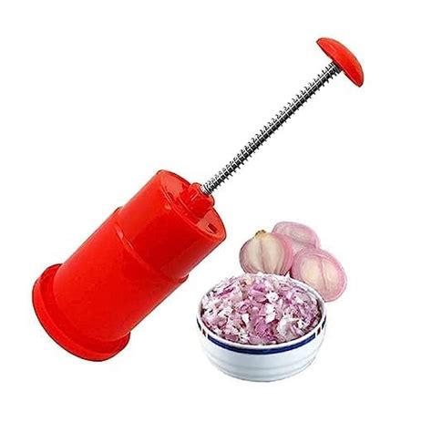 MN_Creation Hand Press Onion Chopper, Stainless Steel, and Plastic ...