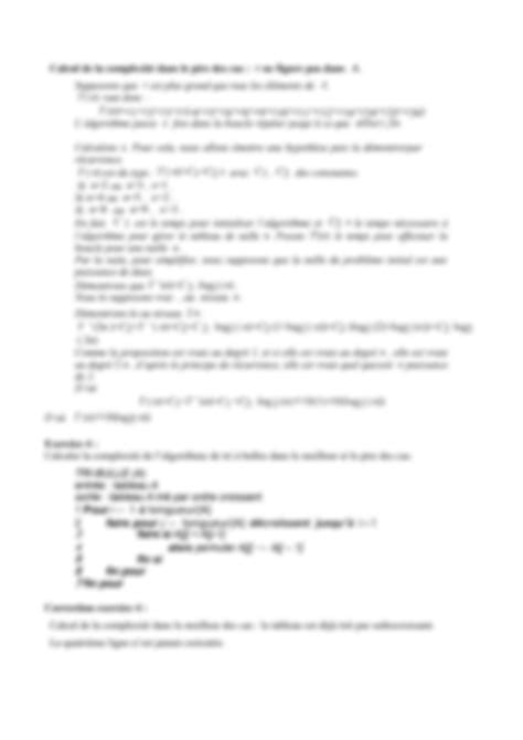 Image result for Complexité Algorithmique Exercices