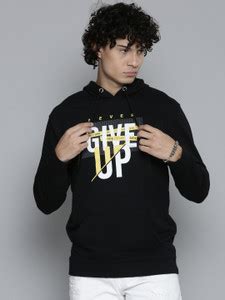 Smartees Typography Men Hooded Neck Black T-Shirt - Buy Smartees ...