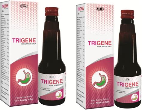 Trio Trigene Herbal Antacid Syrup, 225ML (Fast Relief From Acidity ...