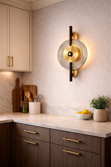 HDC Modern Smoke Glass Decorative Wall Lamp for Living Room, Bedroom