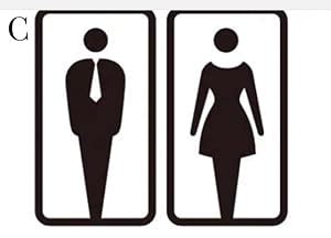 Restroom Door Sign, Men Women WC, Toilet Entrance, Restaurant Sign ...