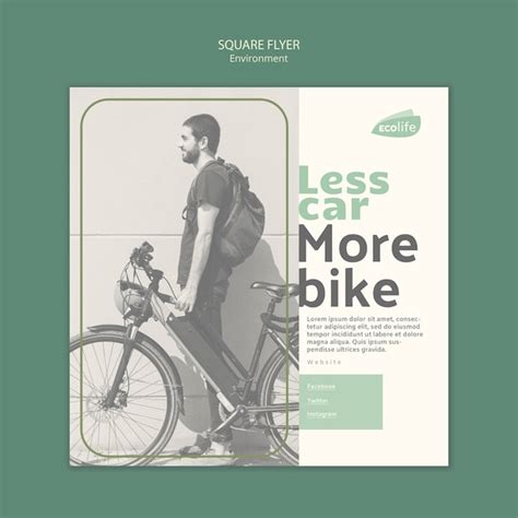 Modèle de Flyer avec environnement | PSD Gratuite