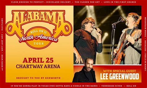 Alabama with Lee Greenwood, The Amp at Dant Crossing, New Haven, 27 ...