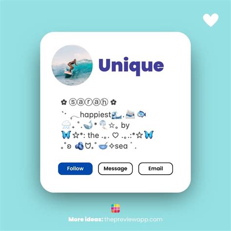 Cute Bio Ideas Symbols - Infoupdate.org