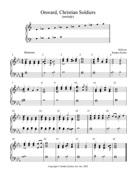 Onward, Christian Soldiers (2 octave handbells) (arr. Sandra Zylstra ...