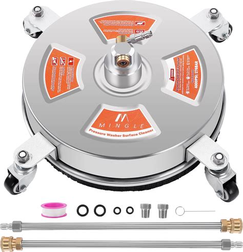 Amazon.com: 14" Pressure Washer Surface Cleaner with 4 Wheels - Coated ...