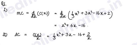 Class 12 CBSE Applied Maths Application Of Derivatives Exercise 6.10