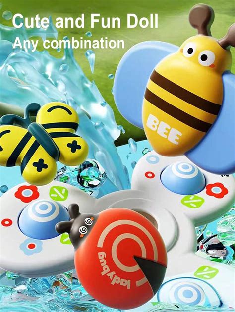 3pcs Baby Suction Cup Rotating Toy, Cute Cartoon, Coaxing Children To ...