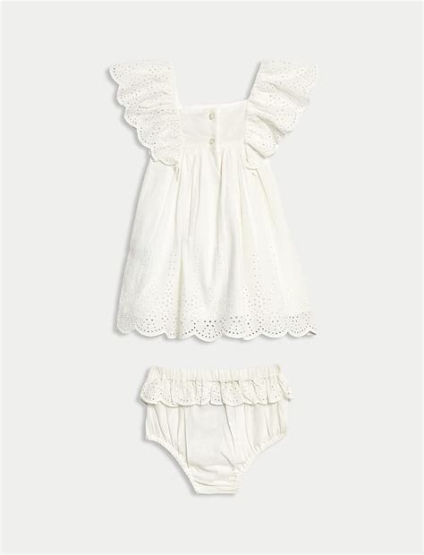 Buy 2pc Pure Cotton Dress Outfit (0-3 Yrs) at Marks & Spencer