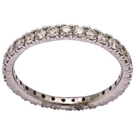 Cartier 5-Row Diamond Gold Eternity Band Ring For Sale at 1stdibs