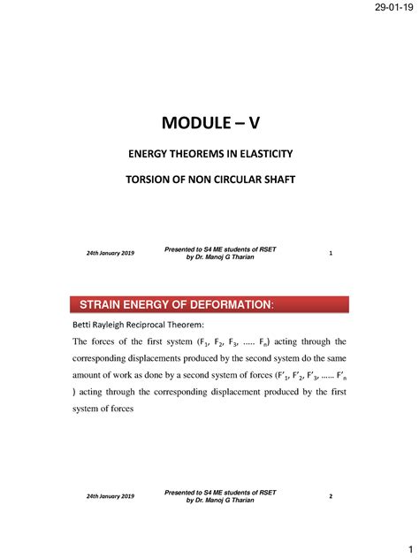 Module 5 - 24th January 2019 Presented to S4 ME students of RSET by Dr ...