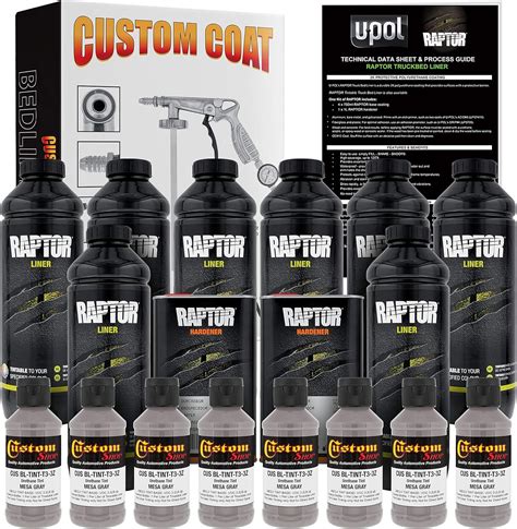 Custom Shop U-Pol Raptor Mesa Gray Urethane Spray-On Truck Bed India | Ubuy
