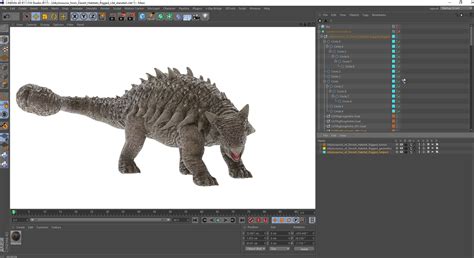 Ankylosaurus from Desert Habitats Rigged for Cinema 4D 3D model | 3D ...