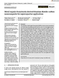 Metal-organic frameworks-derived titanium dioxide-carbon nanocomposite ...