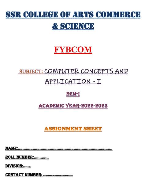 FYBCOM Assignment: Types & Characteristics of Computers - Studocu