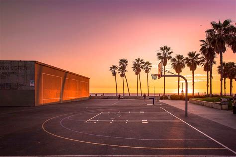 Sunset at Venice Beach Basketball Courts | Etsy