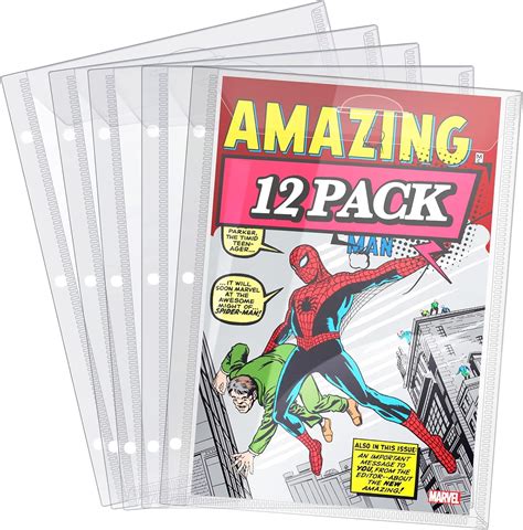 Comic Book Bags, Binder Sleeves for Comic Books, 12 Pack Comics ...
