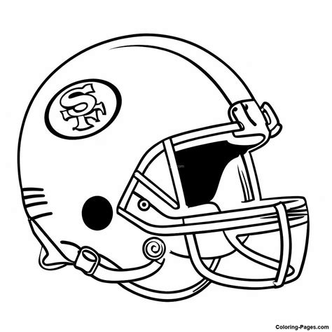 San Francisco 49ers Helmet Coloring Page | Coloring-Pages.com