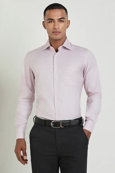 Buy Men Pink Regular Fit Printed Full Sleeves Formal Shirt Online ...