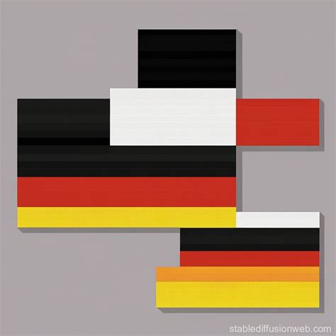 German Flag Color Palette in Minimalism | Stable Diffusion Online