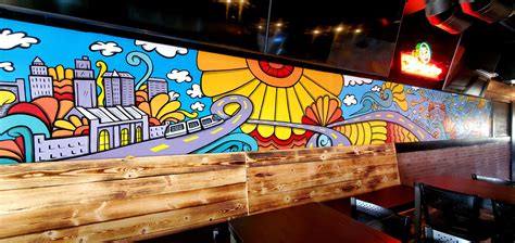 Revel Sports Tavern KC College Map Mural — Doodle Dood LLC
