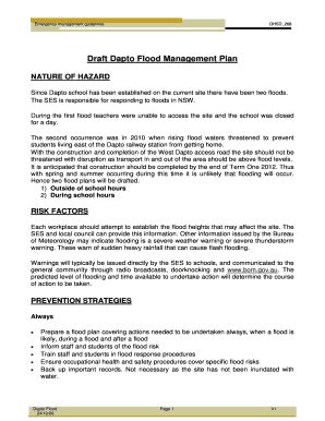 Fillable Online daptops nsw edu Draft Dapto Flood Management Plan ...