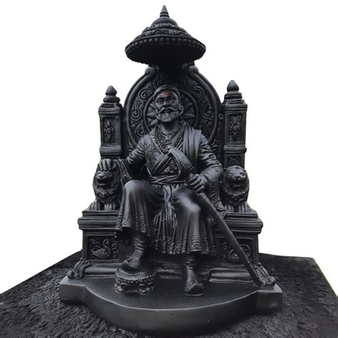 SADARAM Chhatrapati Shivaji Maharaj Murti 10 Inch Handmade Clay Idol by ...