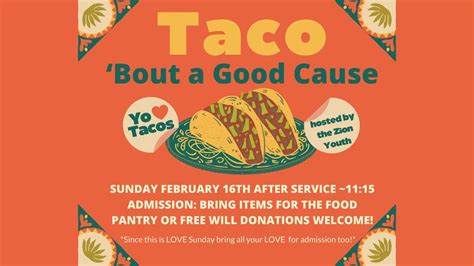 TACO Bout a Good Cause for LOVE Sunday, Zion United Church of Christ ...