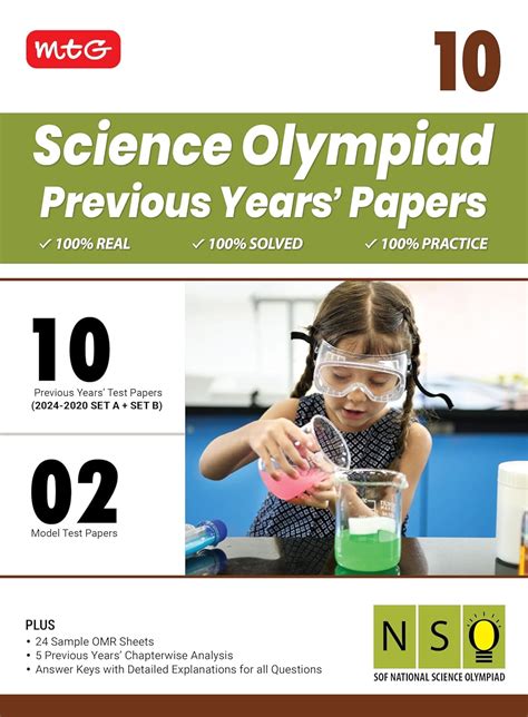 Buy MTG Class-10 NSO Olympiad 10 Previous Years Papers Science (2024 ...