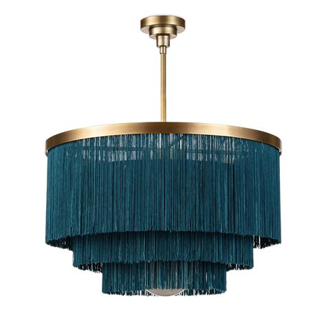 Cabaret Fringe Chandelier | Regina Andrew Detroit | Chandelier, Chandelier lighting, Statement ...