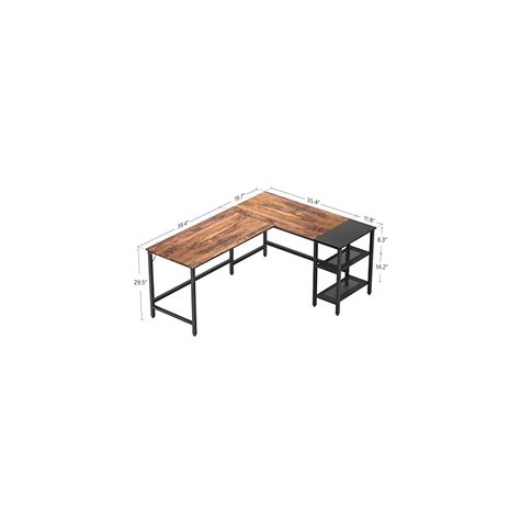 Buy CubiCubi L-Shaped Computer Desk, Industrial Office Corner Desk ...