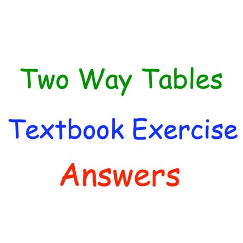 Image result for Two-Way Tables My GCSE Math Tutor