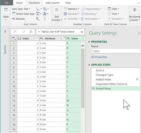 Power Query Index MATCH 的图像结果
