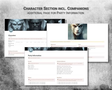 Buy Dnd Campaign Planner RPG Notion Template Organizer DM Binder Online ...