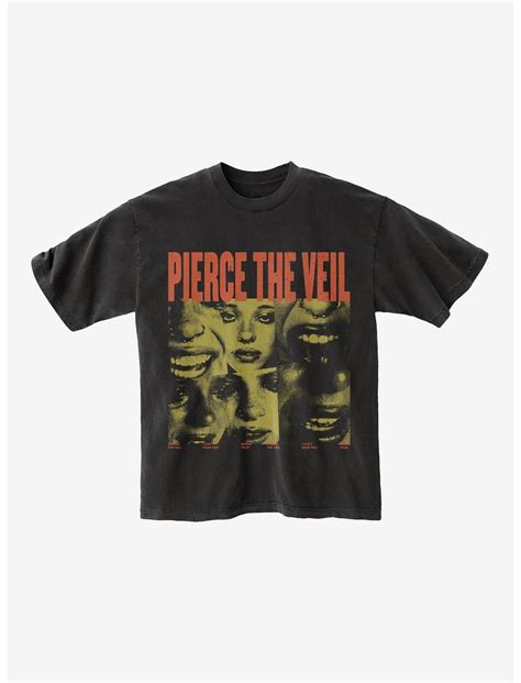 Pierce The Veil Faces Collage Boyfriend Fit Girls T-Shirt | Hot Topic