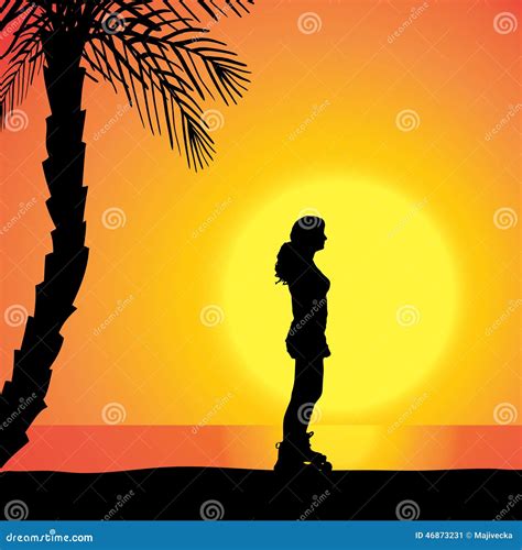 Vector Silhouette of a Woman. Stock Vector - Illustration of ...