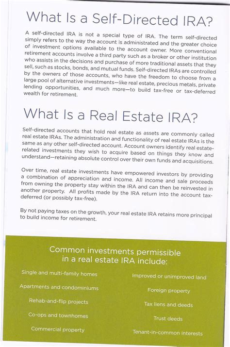 IRA'S AND THEIR USE FOR REAL ESTATE INVESTMENT!