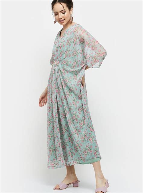 Buy Women Floral Printed Kaftan Maxi Dress Online at just Rs. 1599.0 ...