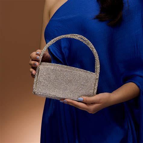 Silver Hotfix Heart Bag