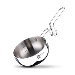 BERGNER BE Essentials Tri-Ply Stainless Steel 10cm (300ml) Tadka Pan ...