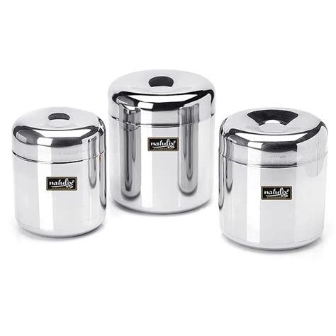 Buy NATULIX Heavy Gauge Multipurpose Small Stainless Steel Containers ...