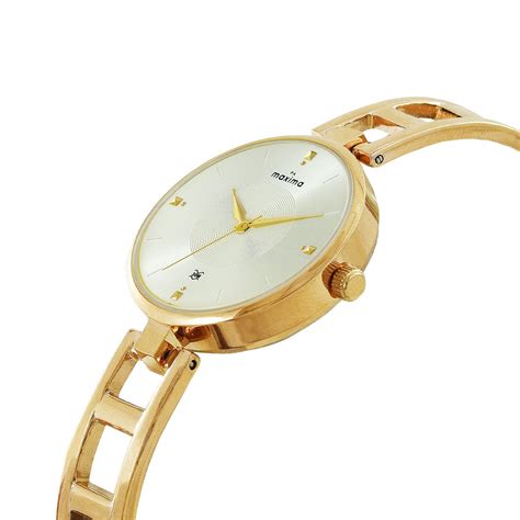 Maxima GOLD Women Silver Dial Analogue Watch - 69011BMLY