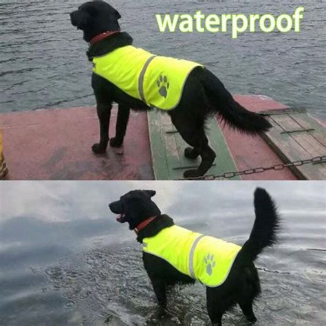 Waterproof Adjustable Dog Reflective Vest Waterproof Fluorescent High ...