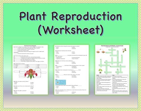 Free Printables For Plant Reproduction